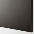 METOD Base cabinet with shelves, black/Kungsbacka anthracite, 20x60 cm