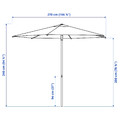 HÖGÖN Parasol, bright orange, 270 cm
