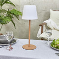 Table Lamp Chargeable, wood effect