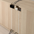 BESTÅ TV bench with doors, white stained oak effect/Lappviken/Stubbarp white stained oak effect, 120x42x74 cm