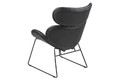 Armchair Cazar, faux leather, black