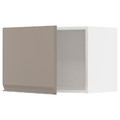 METOD Wall cabinet, white/Upplöv matt dark beige, 60x40 cm