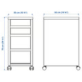 MICKE Drawer unit/drop file storage, white, 35x75 cm
