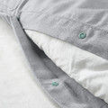 NATTSVÄRMARE Duvet cover and pillowcase, light grey, 150x200/50x60 cm