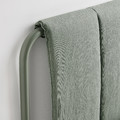 TÄLLÅSEN Upholstered bed frame with mattress, Kulsta grey-green/Valevåg firm, 160x200 cm