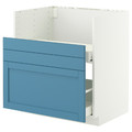METOD / MAXIMERA Base cab f TALLSJÖN sink, white/Lerhyttan blue, 80x60 cm