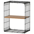 GULLHULT Wall shelf, black/pine antique effect, 30x40 cm