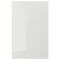 RINGHULT 2-p door f corner base cabinet set, high-gloss light grey, 25x80 cm