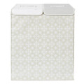 Dual-Compartment Laundry Basket 50x41x57, grey