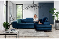 Corner Sofa-Bed Right Annabelle Monolith 77, dark blue