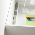 SMÅSTAD Desk, white light green/with 2 drawers, 90x79x100 cm