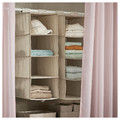 PURRPINGLA Hanging storage w 4 compartments, textile/beige, 36x45x92 cm