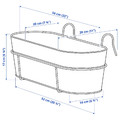 VITLÖK Flower box with holder, in/outdoor/turquoise, 56x20 cm