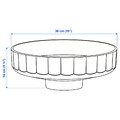 LERSJÖN Countertop wash-basin w water trap, white, 38x14 cm