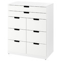 NORDLI Chest of 8 drawers, white, 80x99 cm