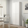 BILLY Bookcase with doors, white, 80x30x202 cm