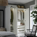 PAX / GULLABERG Wardrobe combination, white/white, 150x60x201 cm