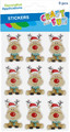 3D Reindeer Sticker Decorations, 9 pcs