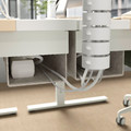 MITTZON Desk sit/stand, electric birch veneer/white, 120x80 cm