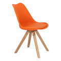 Dining Chair Norden Star Square, natural/orange