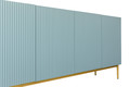 Four-Door Cabinet Nicole 200cm, sage, gold legs