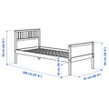 SMYGA Bed frame, light grey, 90x200 cm