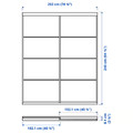 SKYTTA / MEHAMN/AULI Sliding door combination, white/white stained oak effect mirror glass, 202x240 cm