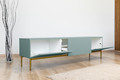 TV Cabinet Nicole 200 cm, sage/gold legs