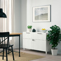 BESTÅ Storage combination w doors/drawers, white, Sutterviken/Kabbarp white, 120x42x74 cm