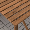 ASKHOLMEN Table, outdoor, dark brown, 143x75 cm