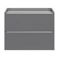 Goodhome Wall-mounted Basin Cabinet Imandra Slim 80cm, grey