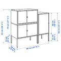 LIXHULT Cabinet combination, grey, anthracite, 95x35x92 cm