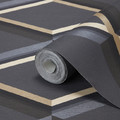 GoodHome Wallpaper Cornus, black