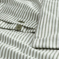 SOLFIBBLA Duvet cover and 2 pillowcases, white green/stripe, 200x200/50x60 cm