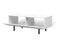 Coffee Table with Storage Scalia II 120, matt white, black legs