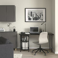 LAGKAPTEN / SPÄND Desk, black-brown/black, 140x60 cm