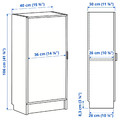 BILLY / HÖGBO Bookcase combination w glass doors, white, 40x30x106 cm