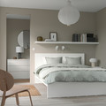 MALM Bed frame with mattress, white/Valevåg extra firm, 160x200 cm