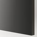 METOD Wall cabinet horizontal w 2 doors, black/Nickebo matt anthracite, 40x80 cm