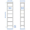 HEMNES Bookcase, white stain, 49x197 cm