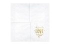 Paper Napkin All You Need Is Love 33x33cm 20pcs, white