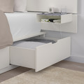 NORDLI Bed frame with storage and mattress, with headboard white/Valevåg medium firm, 160x200 cm