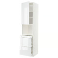 METOD / MAXIMERA Hi cab f micro combi w door/3 drwrs, white/Ringhult white, 60x60x240 cm