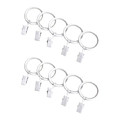 Curtain Rings with Clips, 10 pack