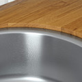 BOHOLMEN Single-bowl inset sink, stainless steel, 45 cm