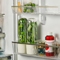 KLIPPKAKTUS Herb storage for fridge, transparent, 10x9x28 cm