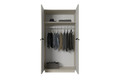 Wardrobe Nicole 100 cm, cashmere, black handles