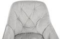 Glamour Chair with Armrests EMMA, velvet, grey