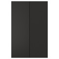 NICKEBO 2-p door f corner base cabinet set, matt anthracite, 25x80 cm