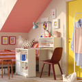 BILLY Bookcase with foldable table, white, 80x33/112x106 cm
